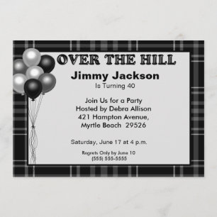 Invitaciones para el cumpleaños de Over the Hill