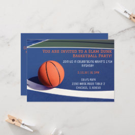 Invitaciones para el cumpleaños del baloncesto de 