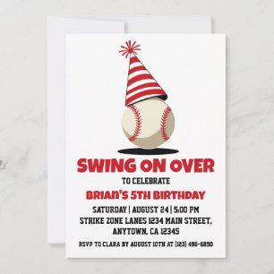 Invitaciones para el cumpleaños del béisbol para n