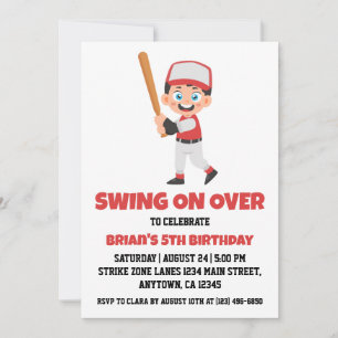 Invitaciones para el cumpleaños del béisbol para n