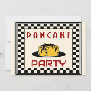 Invitaciones para el desayuno con crepes, estilo v