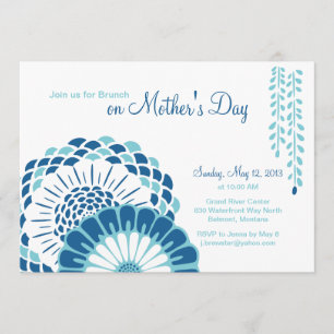 Invitaciones para el Día 5 x 7 de la Mamá Azul
