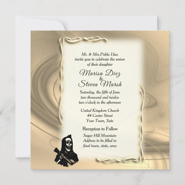 Invitaciones para el Día de la Boda Muerta (Anverso)