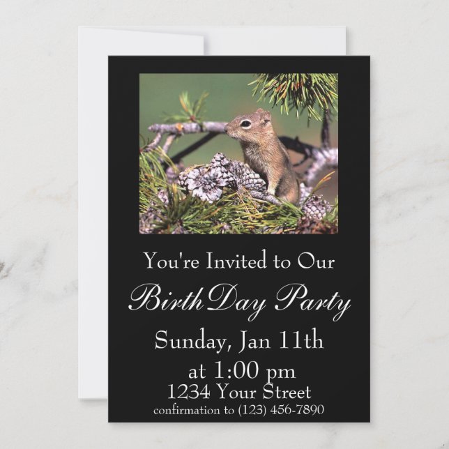 invitaciones para el Día del Nacimiento de la ardi (Anverso)