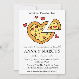 invitaciones para el ensayo del amor y la pizza di
