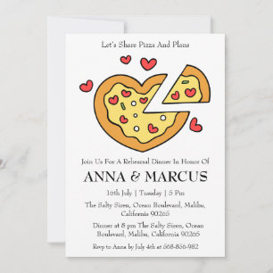 invitaciones para el ensayo del amor y la pizza di