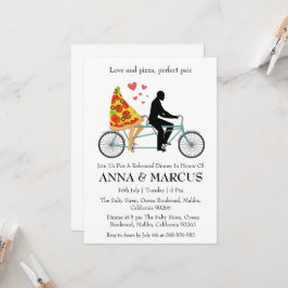 invitaciones para el ensayo del amor y la pizza di