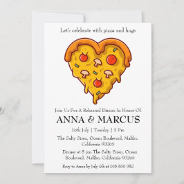 invitaciones para el ensayo del amor y la pizza di