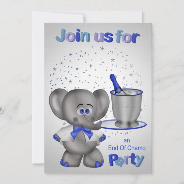 Invitaciones Para El Fin Del Fiesta Chemo (Anverso)
