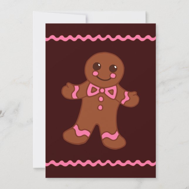 Invitaciones para el hombre de pan de jengibre (Anverso)