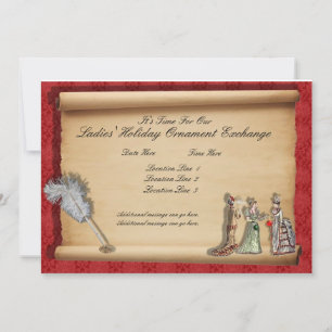 Invitaciones para el intercambio de adornos de Nav