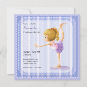 Invitaciones para el Recital de Baile de una Peque