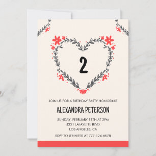 invitaciones para el segundo cumpleaños de ella co