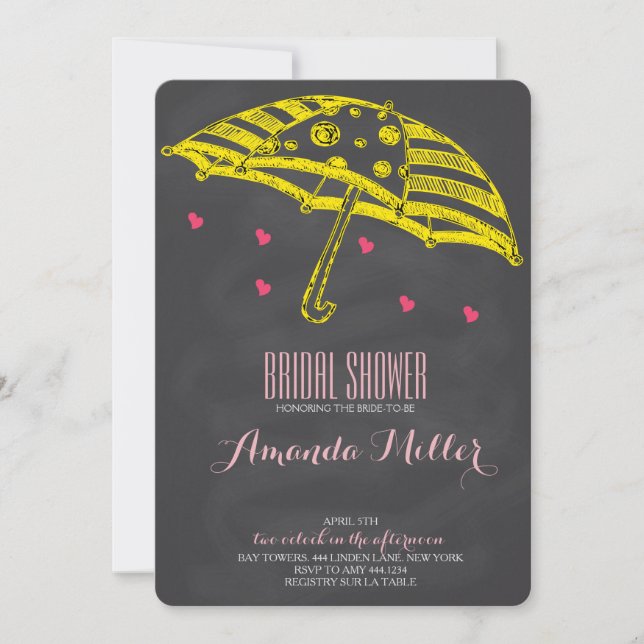 Invitaciones para el tablero de croquis de la duch (Anverso)
