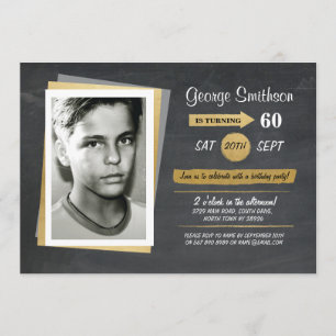 Invitaciones para el tablero de oro de cumpleaños 