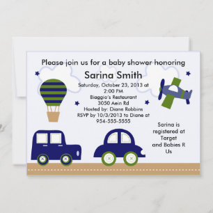 Invitaciones para el transporte/Cambridge Baby Sho