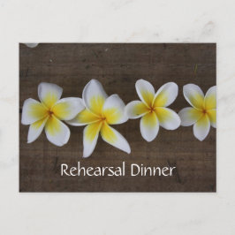 Invitaciones para ensayo de boda Frangipani