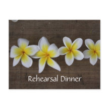 Invitaciones para ensayo de boda Frangipani
