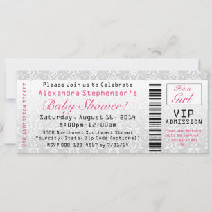 Invitaciones para entradas de Baby Shower, Chica