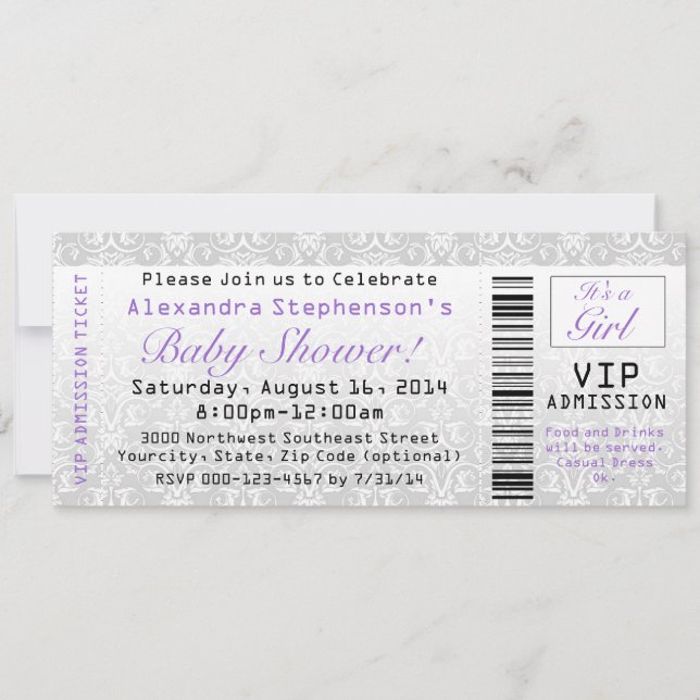 Invitaciones para entradas de Baby Shower para chi (Anverso)