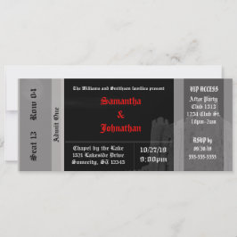 Invitaciones para entradas de Boda de Gótico de Ca