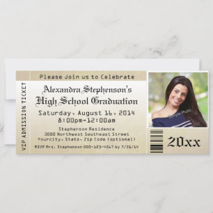 Invitaciones para entradas de graduación
