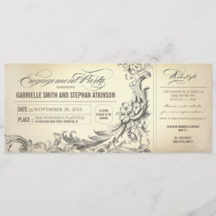 invitaciones para entradas de la fiesta de comprom