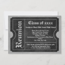 Invitaciones para entradas de Reunión de Clase Neg