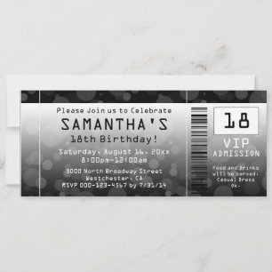 Invitaciones para entradas, negro + blanco