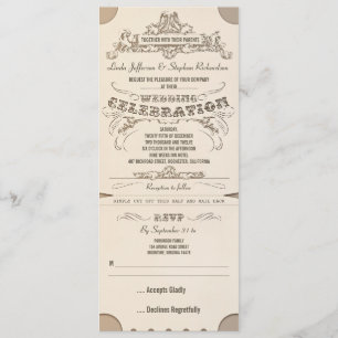 Invitaciones para entradas tipográficas bodas con 