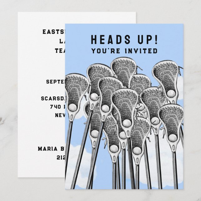 Invitaciones para evento de equipo de partido de L (Anverso / Reverso)