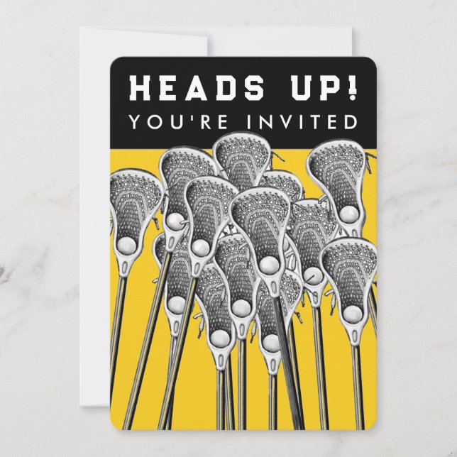 Invitaciones para Eventos del Equipo de Lacrosse (Anverso)