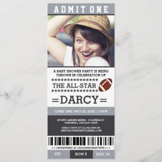 Invitaciones para fiesta de baby shower de fútbol