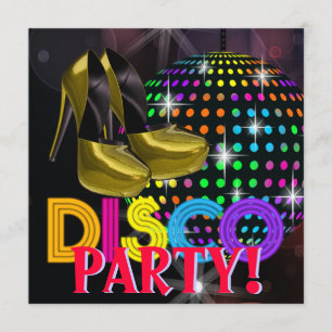 Invitaciones para fiesta de baile Disco con bola d