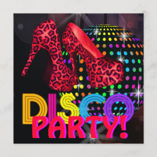 Invitaciones para fiesta de baile Disco con bola d