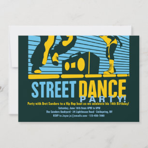Invitaciones para fiesta de baile en la calle