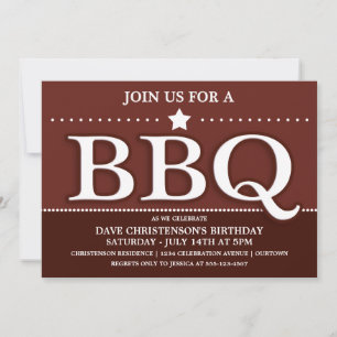 Invitaciones para fiesta de barbacoa de verano