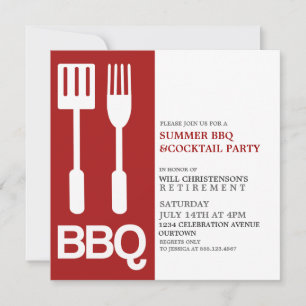 Invitaciones para Fiesta de Barbacoa de Verano