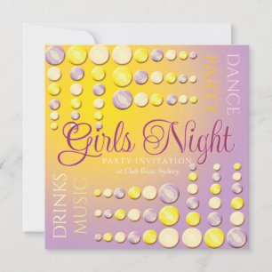 Invitaciones para fiesta de chicas bailando