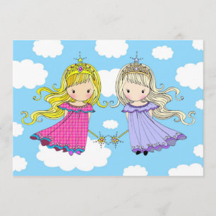 Invitaciones para fiesta de cumpleaños de gemelas