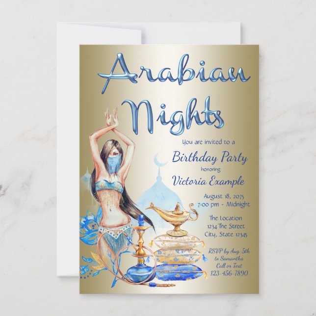 Invitaciones para Fiesta de Cumpleaños de Las Mil  (Anverso)