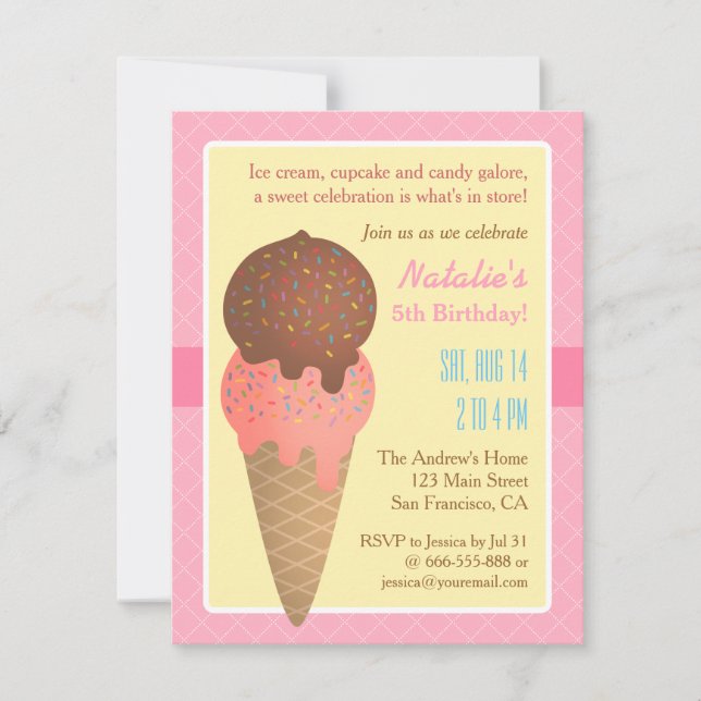 Invitaciones para fiesta de cumpleaños de niños, f (Anverso)