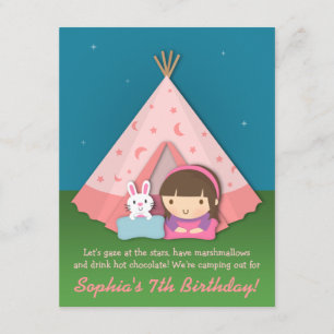 Invitaciones para fiesta de cumpleaños de pijamada