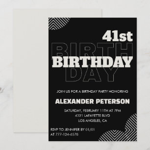 Invitaciones para fiesta de cumpleaños número 41 d