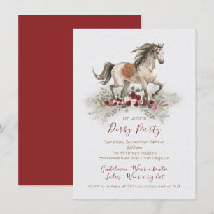 invitaciones para fiesta de Derby de caballo acuar