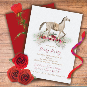 Invitaciones para fiesta de Derby de caballo acuar