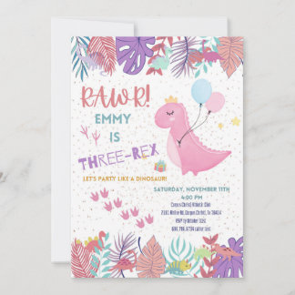 Invitaciones para fiesta de dinosaurios