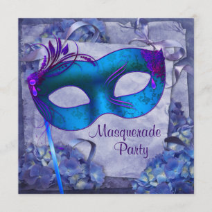 Invitaciones para fiesta de disfraces de Hortensia