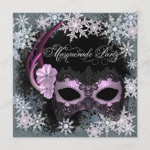 Invitaciones para fiesta de disfraz con copos de n