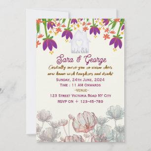 Invitaciones para Fiesta de Inauguración de Casa